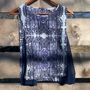 Flowy, sheer-side blouse by 1 State